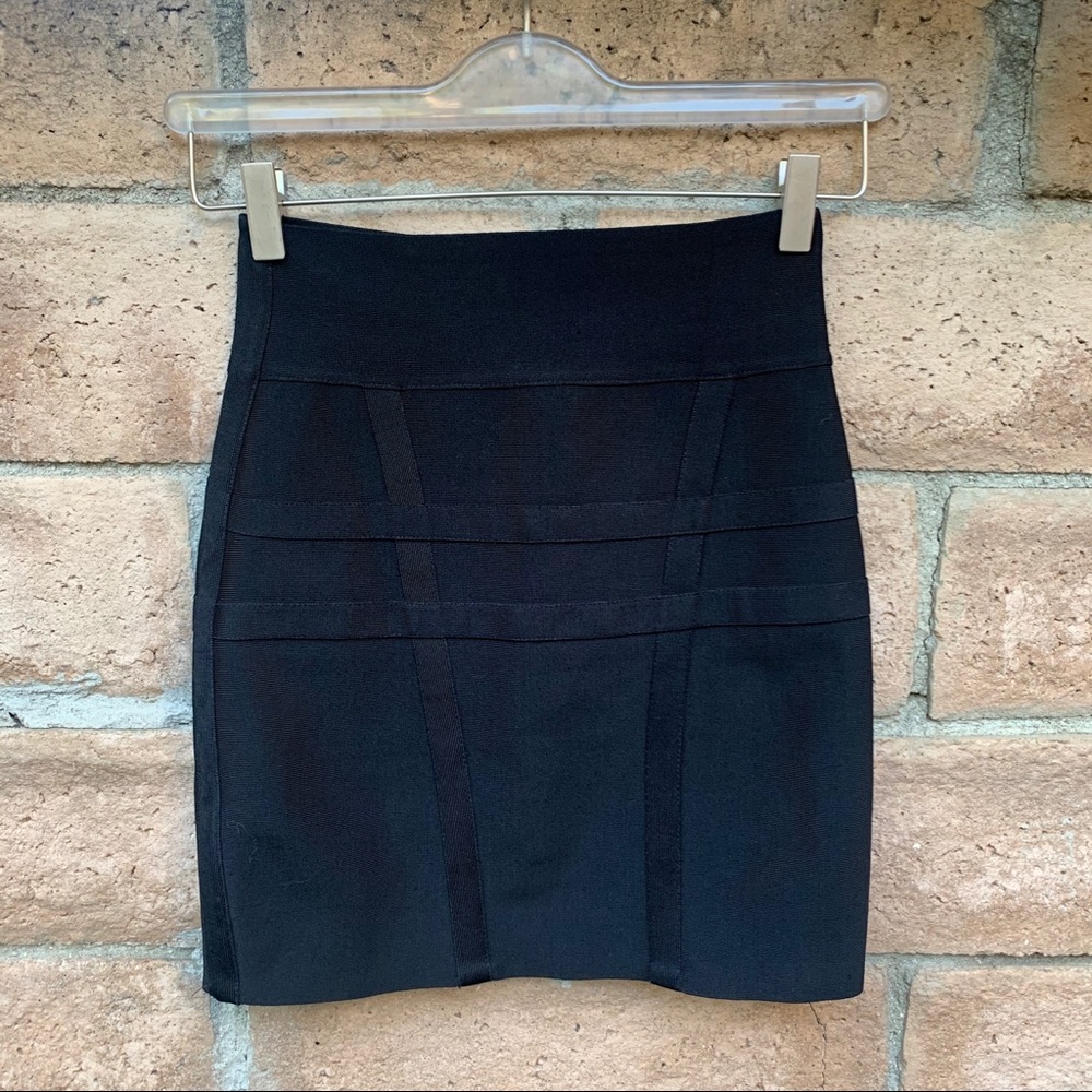 ANGL bandage zip mini skirt